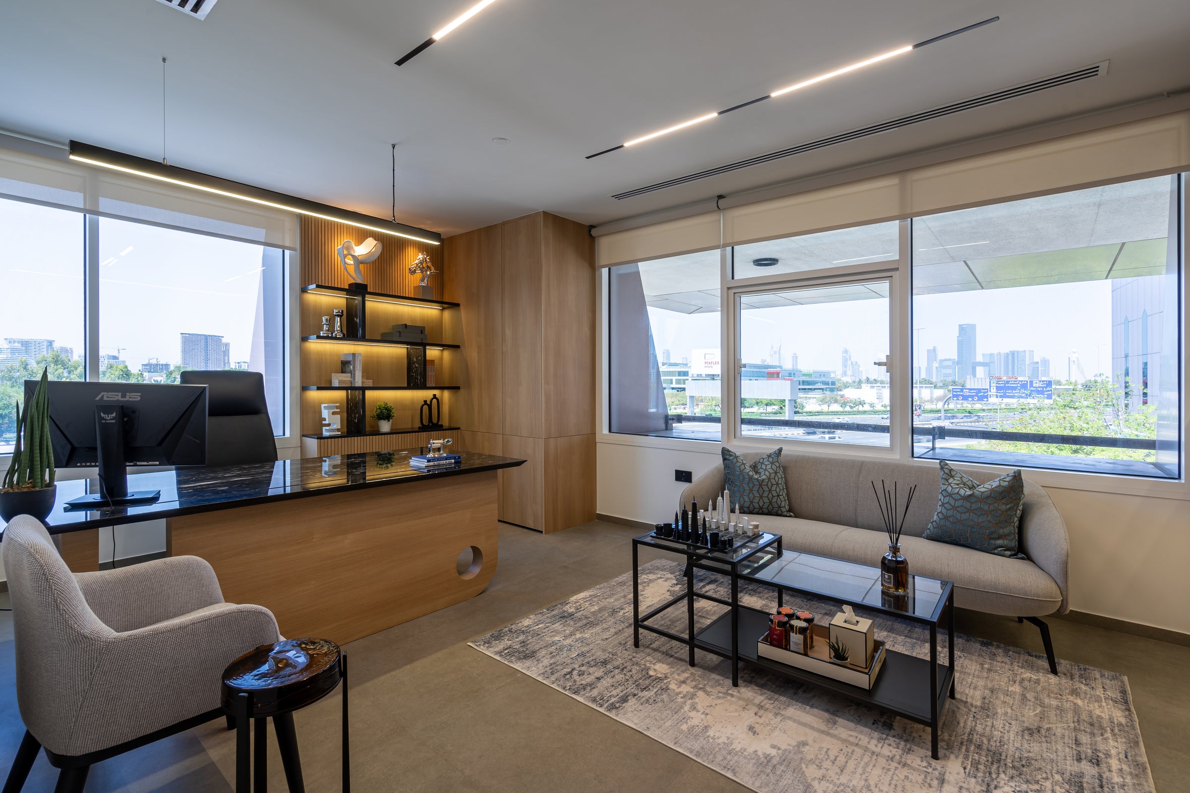 Warm styled interior detail